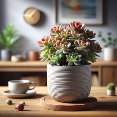 火節（Crassula capitella ‘Campfire’）